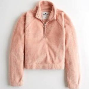 hollister half zip sherpa